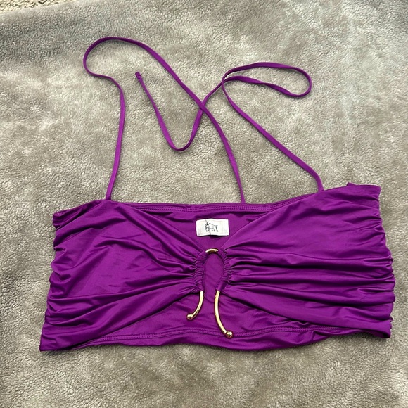 OH POLLY Ruched Bandeau Crop Top - Picture 2 of 2